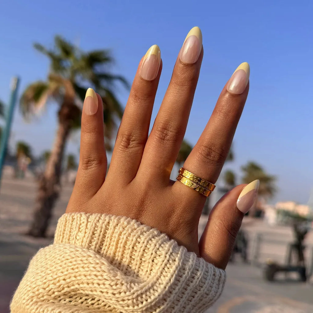 Lemon Glazed Tips | Soft Gel Press On Nails