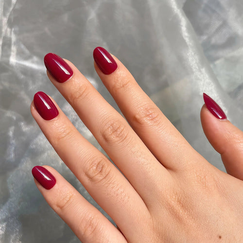 Bordeaux Elegance | Soft Gel Press On Nails